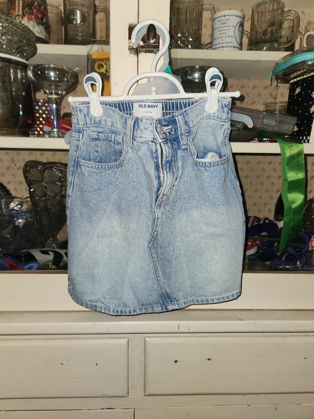 Girls Old Navy Light Wash Denim Skirt